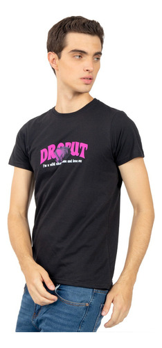 Playera Estampada Dropout Para Hombre Quarry