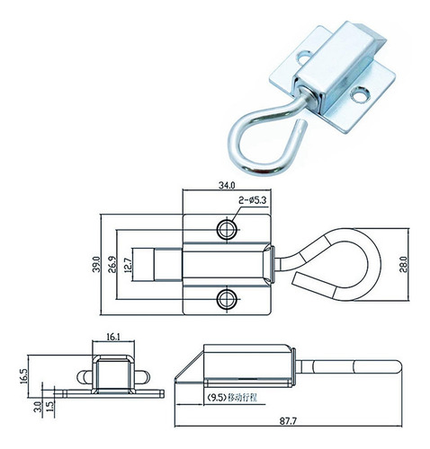 . 2 Cerradura De Perno De Puerta Automática Para Exteriores,