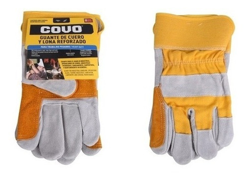 Guantes De  Seguridad Cuero Y Lona Reforzados 