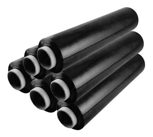 Rollo De Vinipel Negro Industrial Set X 6 50cm X 300 Metros 