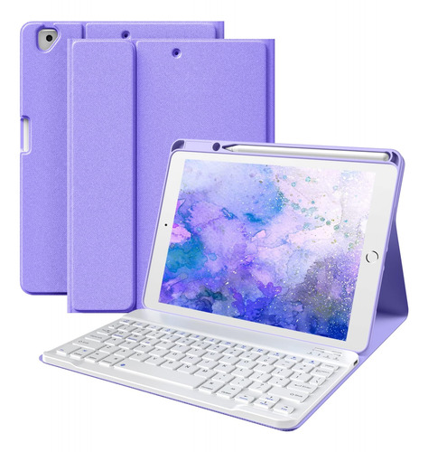 Funda Con Teclado Hamile / Para iPad 10.2 -10.5 /blue