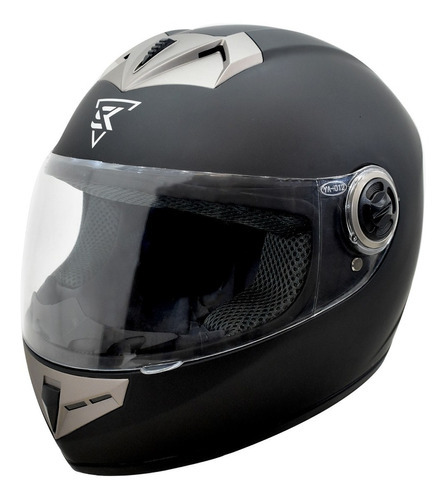 Casco Tipo Cerrado Para Seguridad Moto Negro Mica Abatible Tamaño del casco XL(60)
