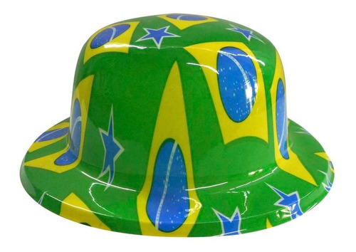 Kit Chapéu Plástico Estampas Do Brasil 3 Peças