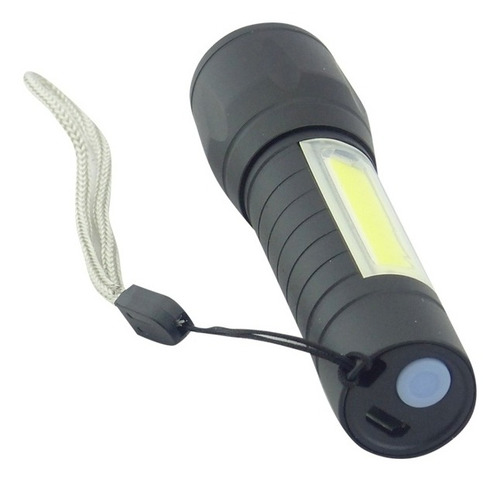  Mini Linterna Led Tactica Metalica, Con Zoom, Recargable.