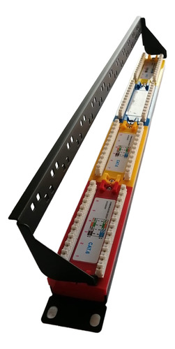 Patch Panel Coloreado Cat6 24 Puertos Funnza