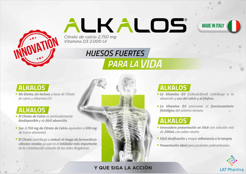 Alkalos A Biohealt Citrato De Calcio - Vit D3 Caja 30 Sobres