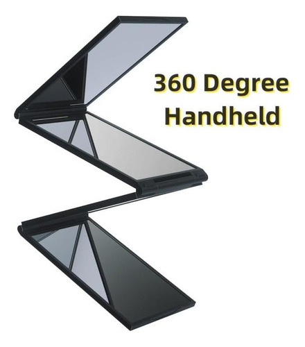 Brrnoo Espejo De 4 Vías, Escritorio De Mano De 360 ??grados,