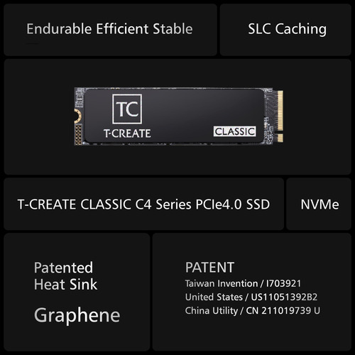Teamgroup T-create Classic C47 4tb Pcie 2280 Nvme Internal