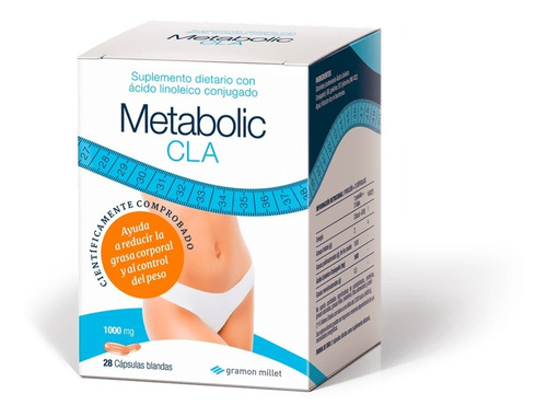 Metabolic Cla Suplemento Dietario Quemador De Grasa 28 Caps