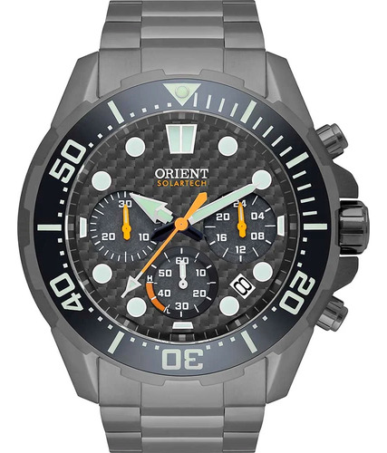 Relógio Pulso Orient Masculino Solartech Diver Myssc016 G1gx Grafite Preto