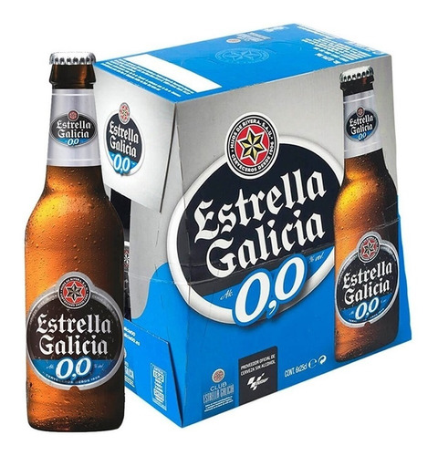 Pack X 6 Cerveza Estrella Galicia 0.0% (sin Alcohol) España