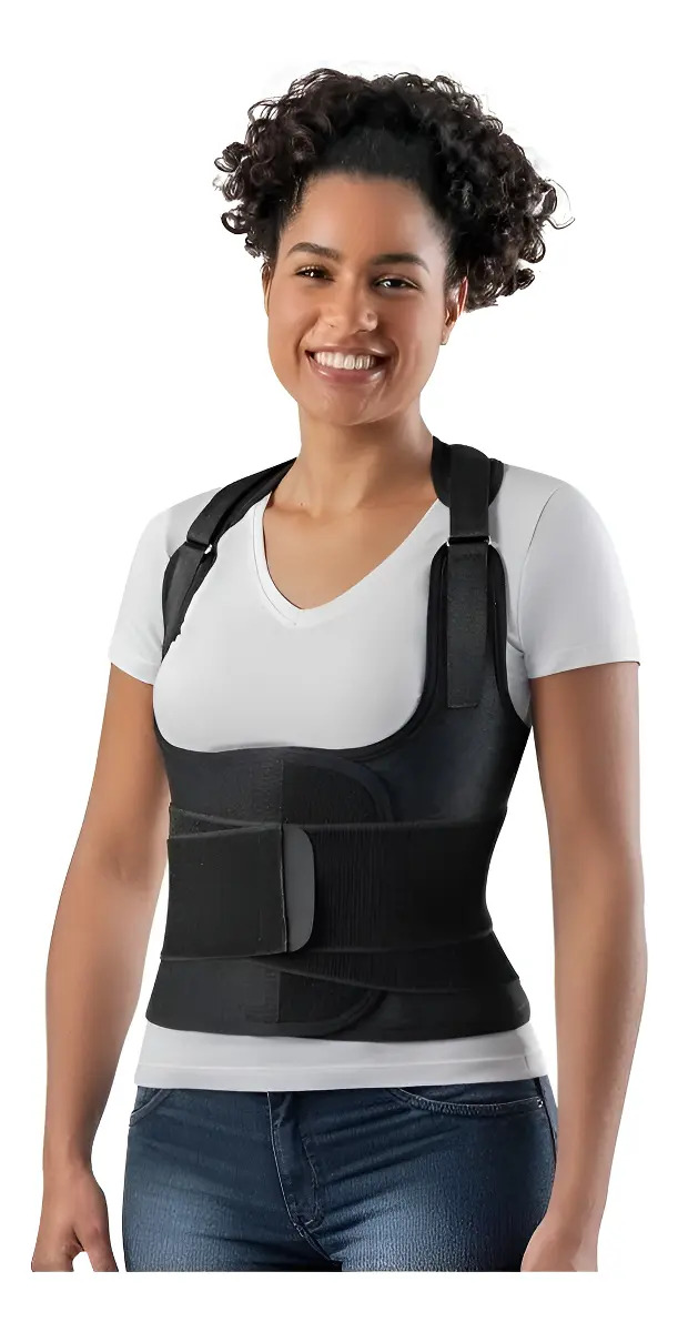 Corretor Postural Ergonômico Cinta Protege Coluna Hidrolight Tamanho Largo-m - 88 A 112cm - De 1,69 A 1,80m Altura