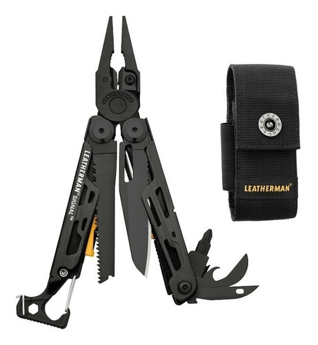 Multiherramienta Leatherman Signal Negra Con Funda (lea046)