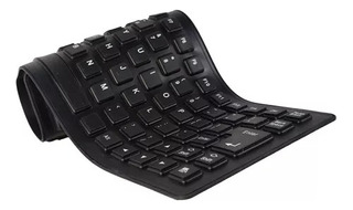 Teclado Flexible Usb Portable Viaje Salpicaduras Sin Números