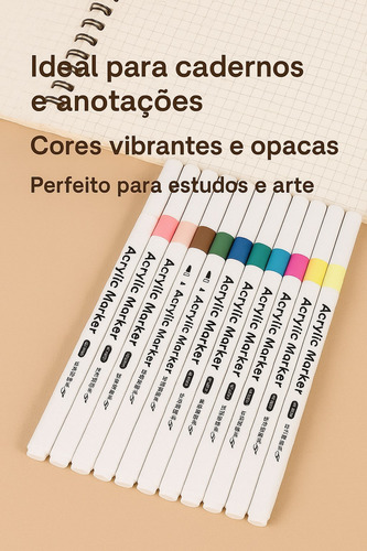 Kit Caderno Bobbie Goods Com Canetinhas Tira Estresse Color Kit 12 Canetinha-caderno Azul