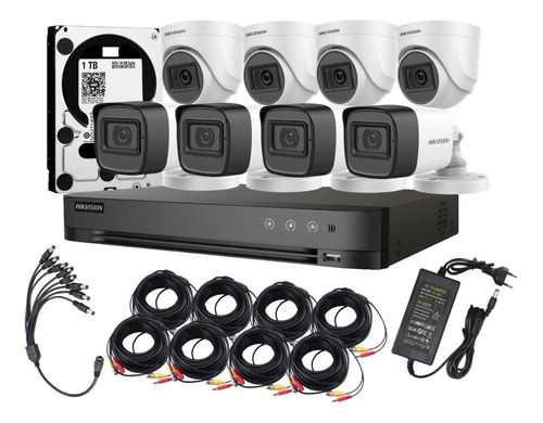 Kit Cctv Profesional Hikvision Ext. 8ch Fhd 1080p Dd 1tb