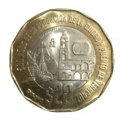 Moneda De Los 500 Años De La Fundación De Veracruz