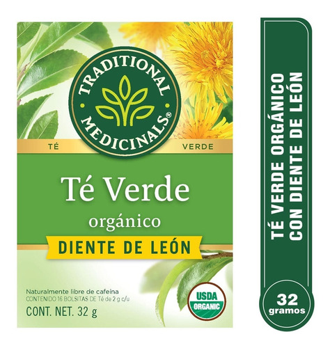 Té Traditional Medicinals Verde Con Diente De León 24g