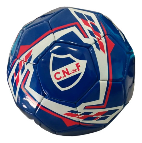 Pelota Futbol Nacional Azul Con Rojo Y Blanco
