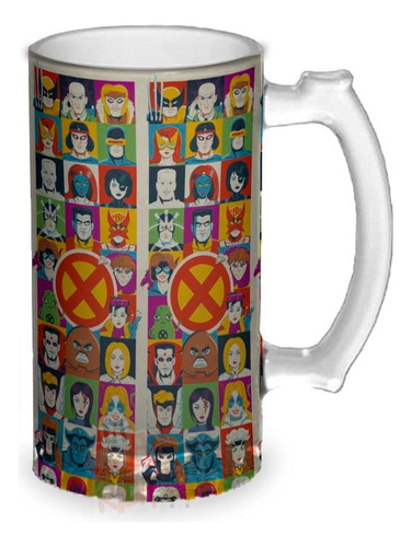 Chopp De Vidrio Esmerilado Apto Freezer - X Men