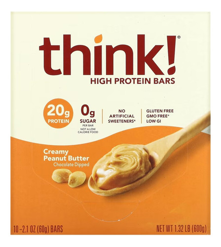 Think! Barras De Proteína 10 Unidades - Creamy Peanut Butter