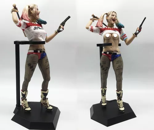 Harley Quinn Crazy Toys Arlequina Figures Roupas Reais 30cm