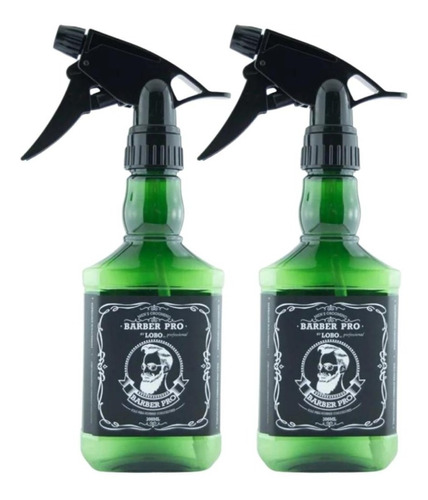 2 Atomizador Whisky Barber Pro By Lobo Profesional Verde