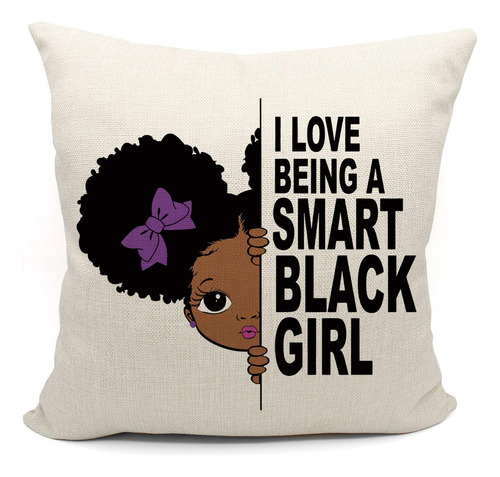 Funda Almohada Para Niña Afroamericana Regalo Hija Nieta 18