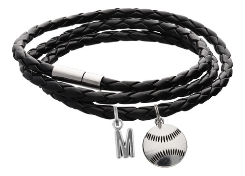 Pulsera Brazalete Collar Dije Pelota Béisbol Deporte Letra