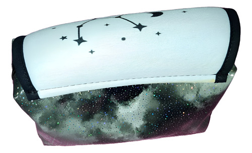 Cartuchera Con Solapa Neceser Zodiaco - Constelación Gris Virgo