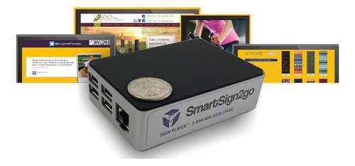 SmartSign2go Streaming Player, Cloud-based Software, Chromebit Player.