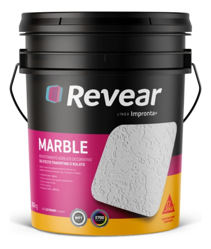 Revear Revestimiento Marble Fino/medio 30 Kg Color Medio
