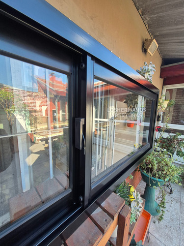 Ventana Corrediza Aluminio Negro 2.00 X 60 Cocina Negro