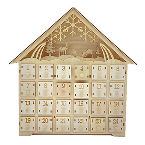 Fairy Lights 2022 Calendario De Adviento De Madera Con Luces