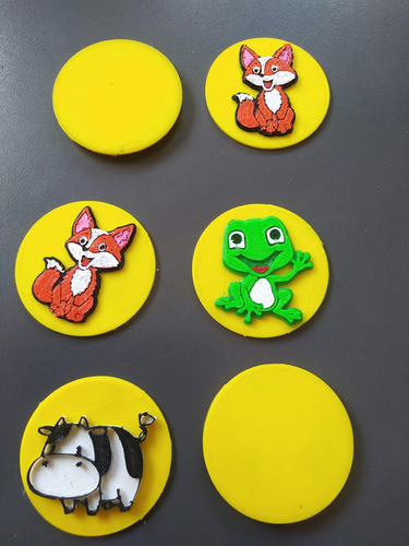 Juego De La Memoria Para Niños Pequeños. Plástico 3d.