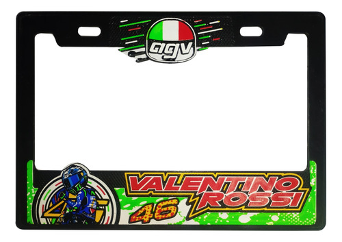 Porta Placa Para Moto Valentino Rossi Italia Premium