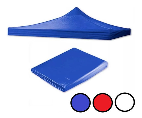 Repuestos De Lonas 3x3 100% Impermeable Resistente Color Azul