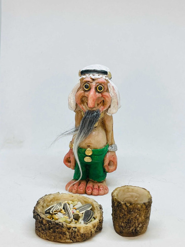 Troll Dinero (jalil) + Comedero 11 Cm Figura En Resina.