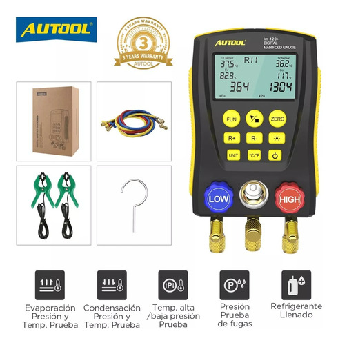 Probador De Temperatura Presión  Vacío  Refrigeración Lm120+