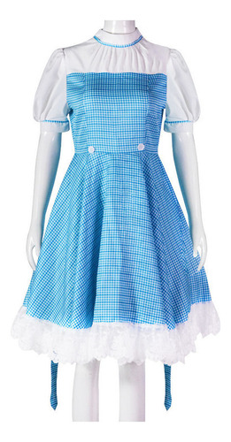 The Wizard Of Oz Dorothy Medieval Rustic Maid Dress Cosplay