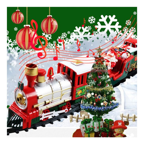 Set De Tren Eléctrico For Decoración De Árbol De Navidad Mo