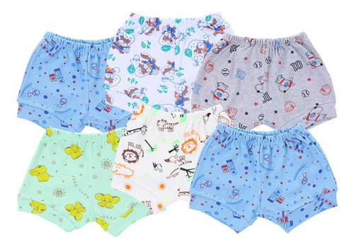 Kit Short Bebê Top Chot Suedine Canelado Estampado - 6 Peças