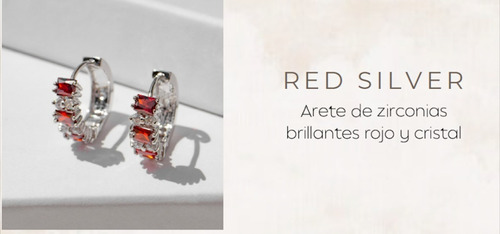 Aretes  Red Silver 