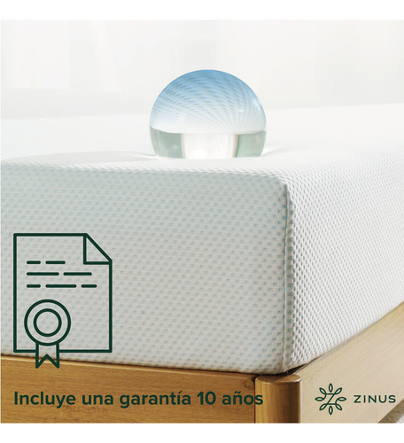 Zinus | Colchón Individual Memory Foam 15 Cm Sueño Fresco