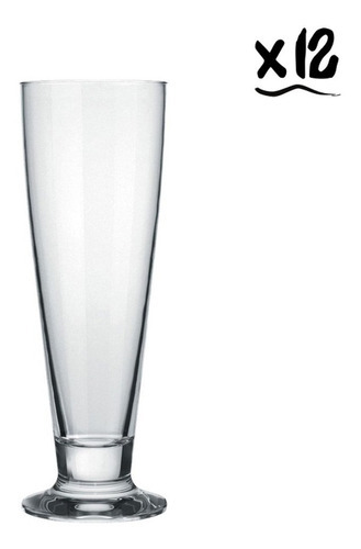 Vasos Cerveceros Vidrio Nadir Tulipa 300ml X 12 Unidades Color Transparente