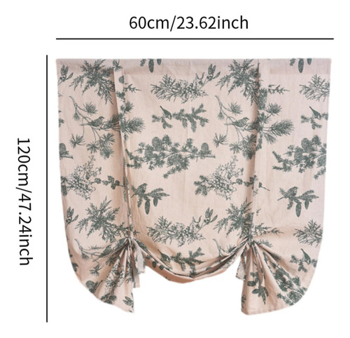 Cortina De Vajilla Impresa Floral Cortina 60 Cmx120 Cm