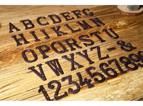 3pcs Signo De Número De Puerta De Casa De Hierro Forjado