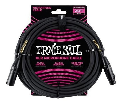 Cable Micrófono 7,62m Canon Ernie Ball P06073 - Usa