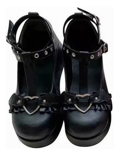 Zapatos Lolita Bowknot Dark Goth Punk Plataforma Loli