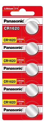 Pila Cr1620 Botón Panasonic 25pz En 5 Blisters
